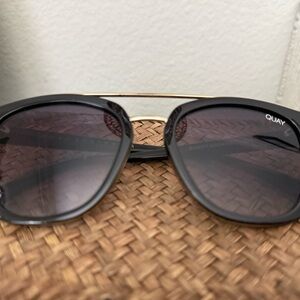 Quay Australia Black Aviator Sunglasses